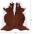 Brown & White Natural Cowhide Rug - Large 6' 6"H x 6' 0"W