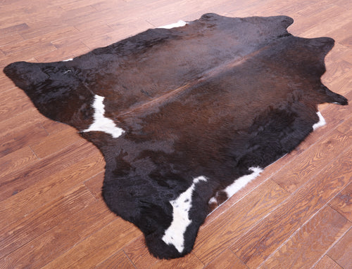 Dark Brown Natural Cowhide Rug - X-Large 7' 0