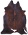 Dark Brown Natural Cowhide Rug - X-Large 7' 0"H x 5' 8"W