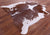 Brown & White Natural Cowhide Rug - Large 6' 4"H x 6' 1"W