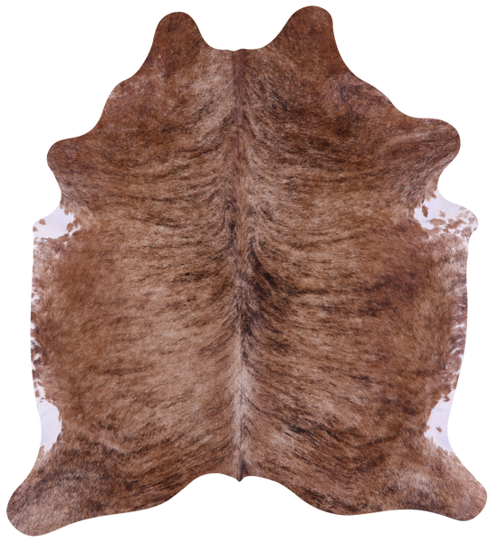 Light Brindle Natural Cowhide Rug - Large 6' 6"H x 6' 0"W