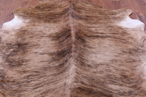 Light Brindle Natural Cowhide Rug - Large 6' 8