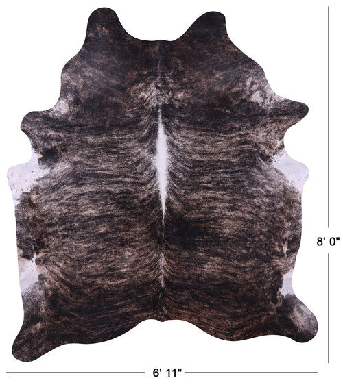 Grey Brindle Natural Cowhide Rug - XX-Large 8' 0