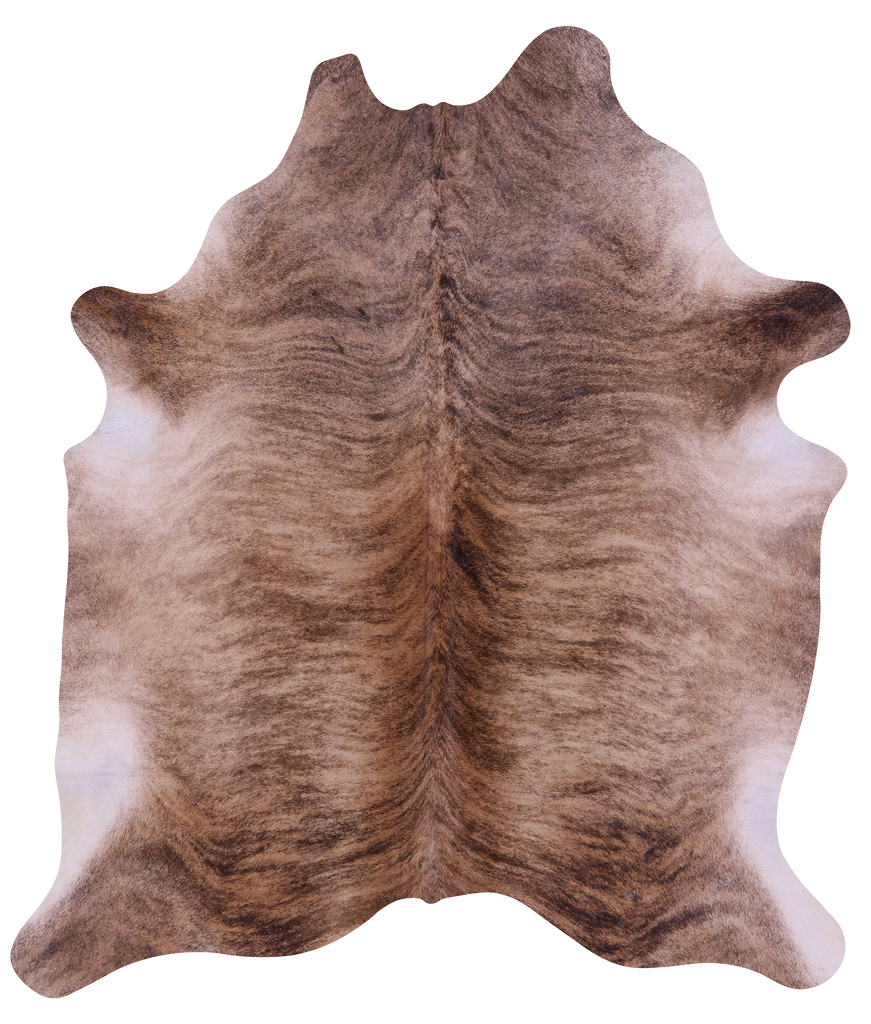 Light Brindle Natural Cowhide Rug - X-Large 7' 7"H x 6' 9"W