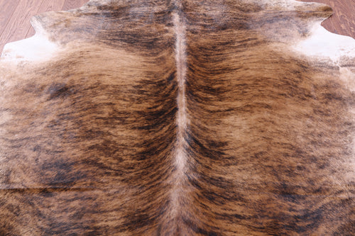Light Brindle Natural Cowhide Rug - X-Large 7' 0