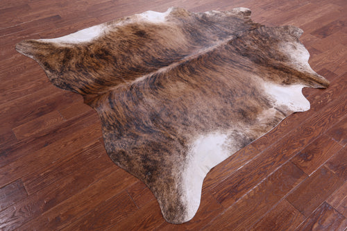 Light Brindle Natural Cowhide Rug - X-Large 7' 0