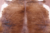 Thumbnail for Brindle Natural Brown Cowhide Rug - X-Large 7' 3