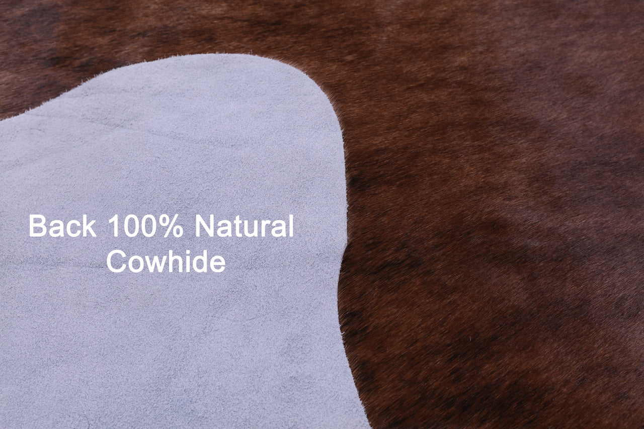 Brindle Natural Brown Cowhide Rug - X-Large 7' 3"H x 6' 7"W