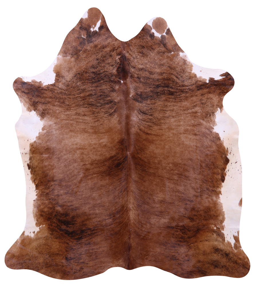 Brindle Natural Brown Cowhide Rug - X-Large 7' 3"H x 6' 7"W