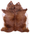 Brindle Natural Brown Cowhide Rug - X-Large 7' 3"H x 6' 7"W