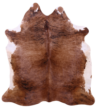 Thumbnail for Brindle Natural Brown Cowhide Rug - X-Large 7' 3