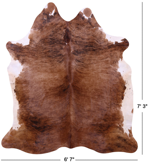 Brindle Natural Brown Cowhide Rug - X-Large 7' 3
