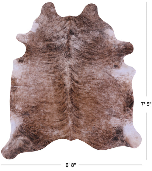Light Brindle Natural Cowhide Rug - X-Large 7' 5