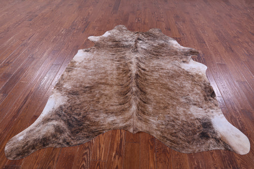 Light Brindle Natural Cowhide Rug - X-Large 7' 5