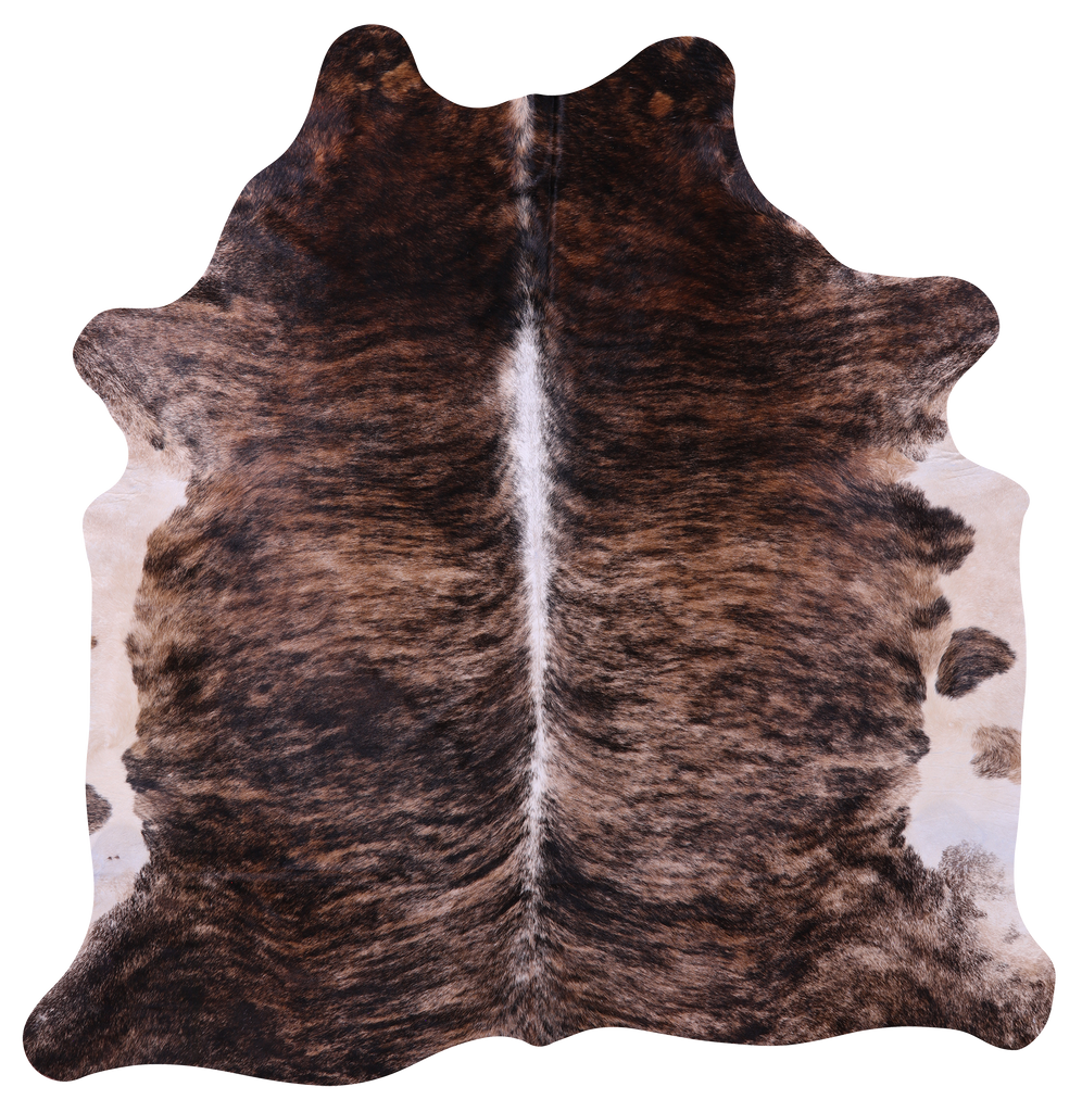 Light Brindle Natural Cowhide Rug - X-Large 7' 0"H x 7' 0"W