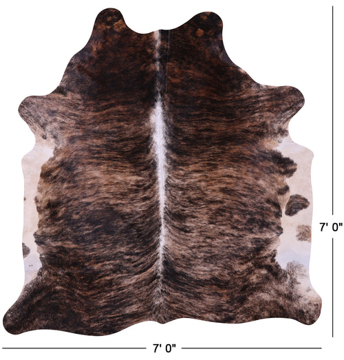 Light Brindle Natural Cowhide Rug - X-Large 7' 0