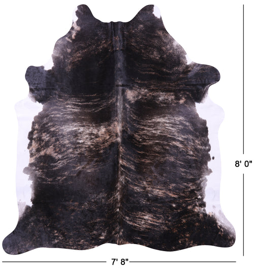 Grey Brindle Natural Cowhide Rug - XX-Large 8' 0