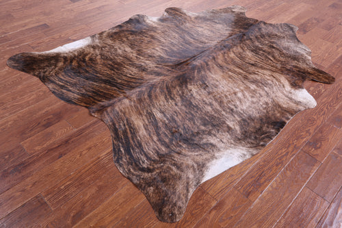 Light Brindle Natural Cowhide Rug - XX-Large 7' 8