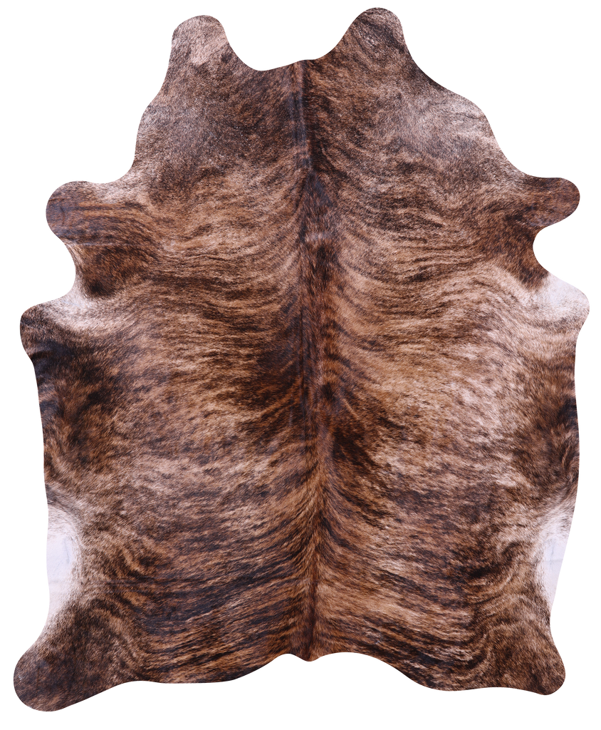 Light Brindle Natural Cowhide Rug - XX-Large 7' 8"H x 6' 6"W