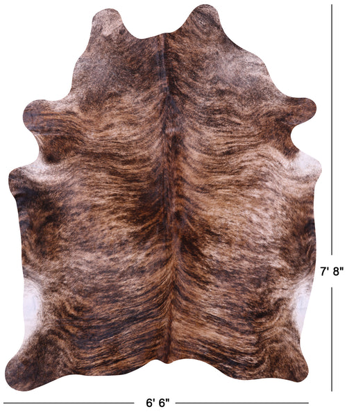 Light Brindle Natural Cowhide Rug - XX-Large 7' 8