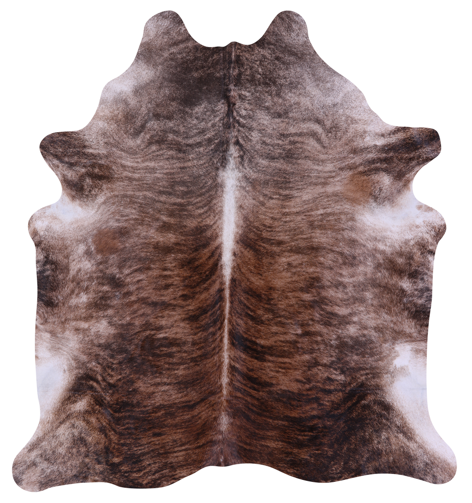 Light Brindle Natural Cowhide Rug - X-Large 7' 4"H x 6' 10"W