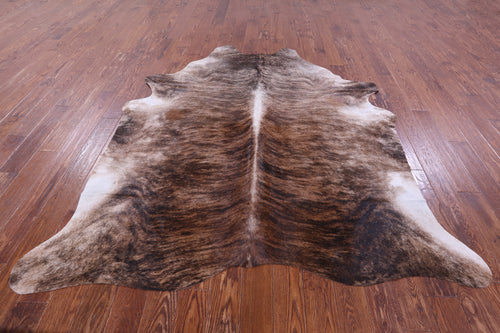 Light Brindle Natural Cowhide Rug - X-Large 7' 4