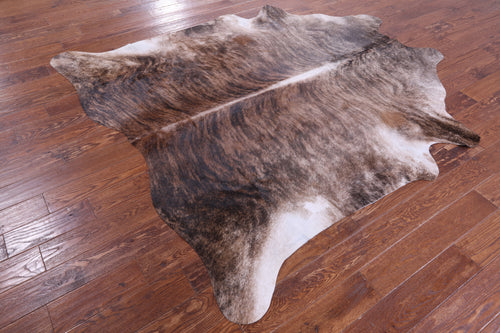 Light Brindle Natural Cowhide Rug - X-Large 7' 4