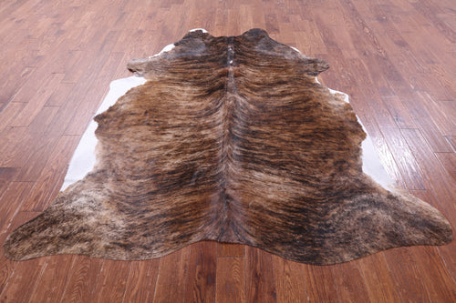 Light Brindle Natural Cowhide Rug - X-Large 7' 6