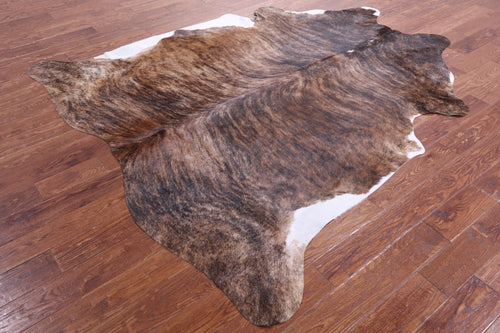Light Brindle Natural Cowhide Rug - X-Large 7' 6