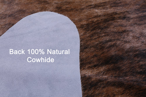 Light Brindle Natural Cowhide Rug - X-Large 7' 6