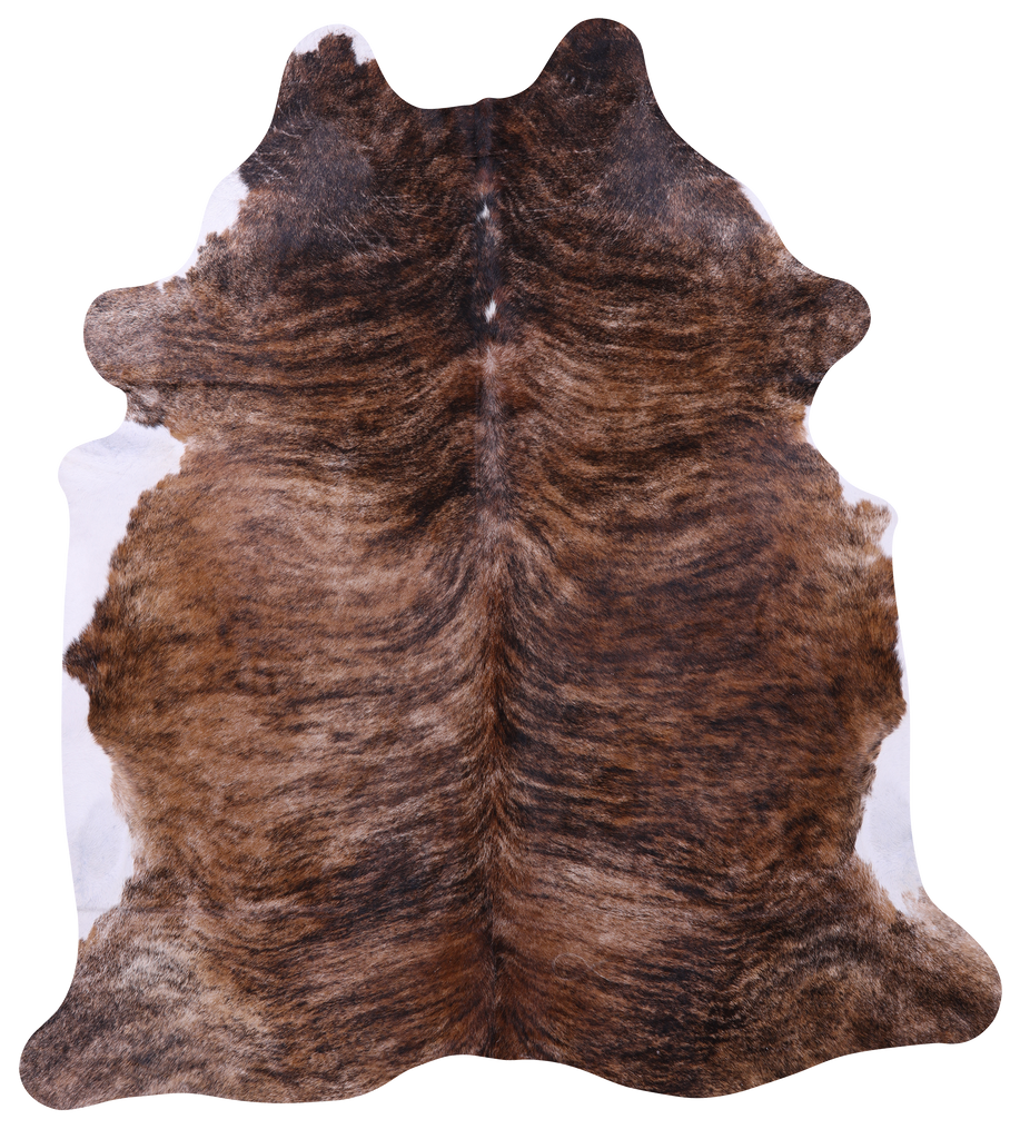 Light Brindle Natural Cowhide Rug - X-Large 7' 6"H x 7' 0"W