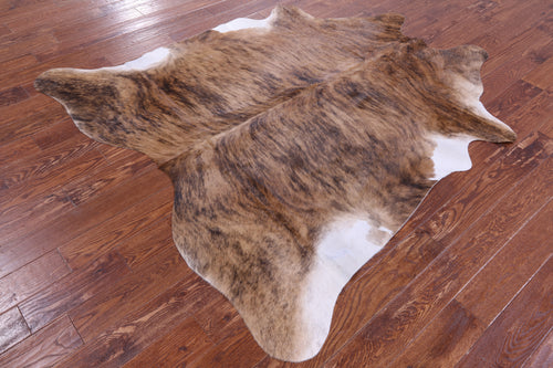 Light Brindle Natural Cowhide Rug - X-Large 7' 0
