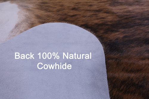Light Brindle Natural Cowhide Rug - X-Large 7' 0