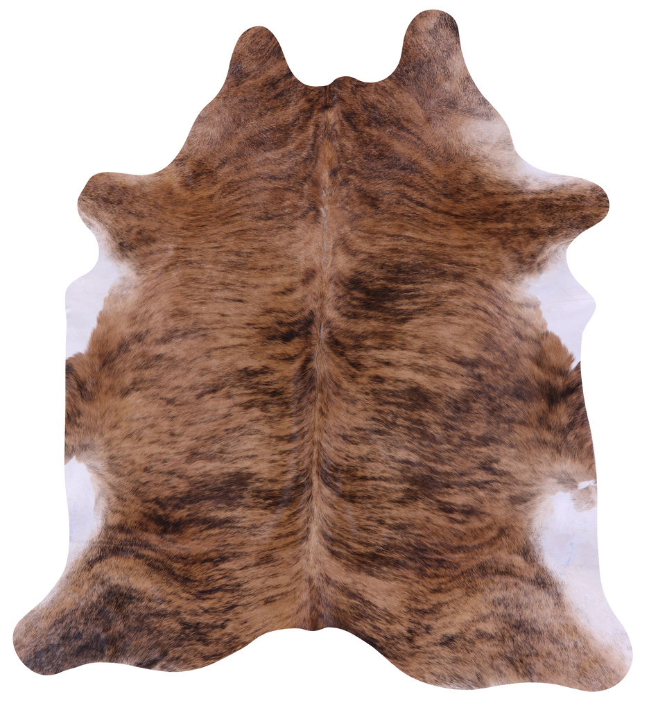 Light Brindle Natural Cowhide Rug - X-Large 7' 0"H x 6' 3"W