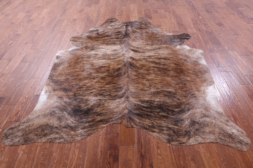 Light Brindle Natural Cowhide Rug - X-Large 7' 5