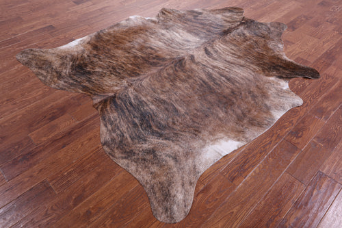 Light Brindle Natural Cowhide Rug - X-Large 7' 5