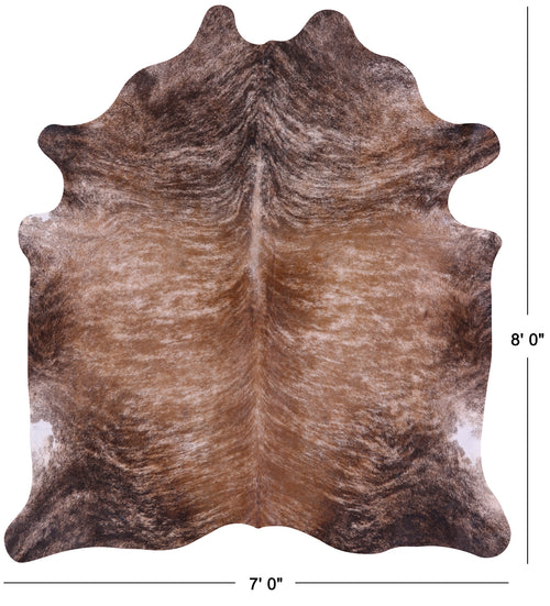 Light Brindle Natural Cowhide Rug - XX-Large 8' 0