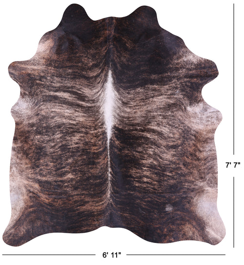 Light Brindle Natural Cowhide Rug - X-Large 7' 7