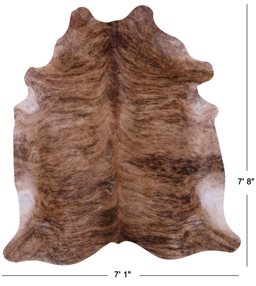 Light Brindle Natural Cowhide Rug - XX-Large 7' 8