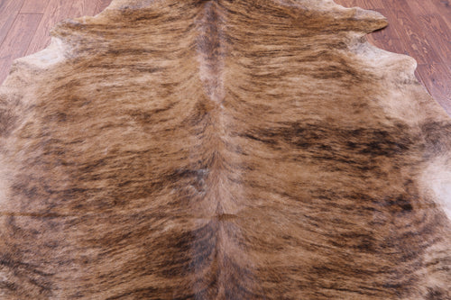 Light Brindle Natural Cowhide Rug - XX-Large 7' 8