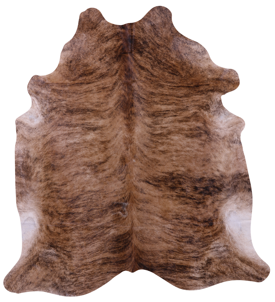 Light Brindle Natural Cowhide Rug - XX-Large 7' 8"H x 7' 1"W