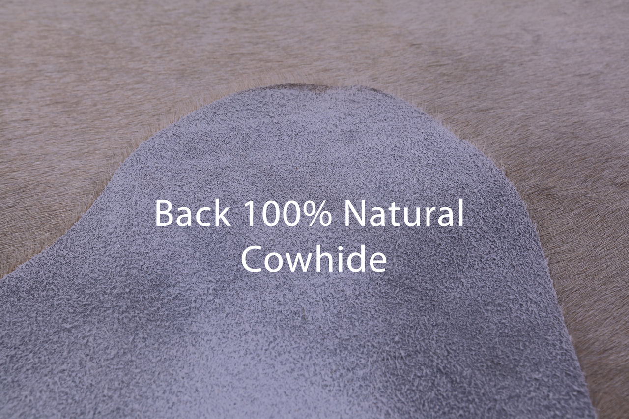 Beige Natural Cowhide Rug - Small 4' 10"H x 5' 3"W