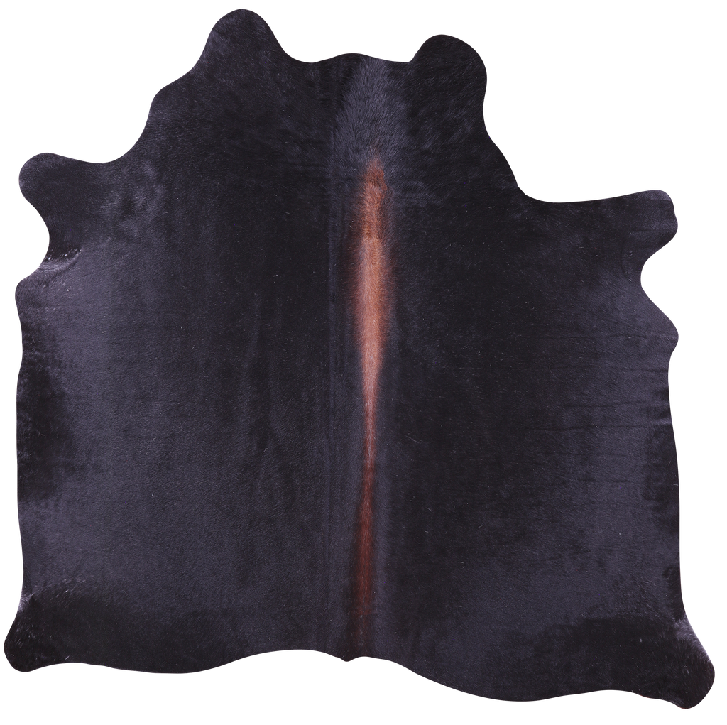 Black Natural Cowhide Rug - Small 5' 2"H x 5' 7"W