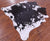 Black & White Natural Cowhide Rug - Small 5' 0"H x 5' 5"W