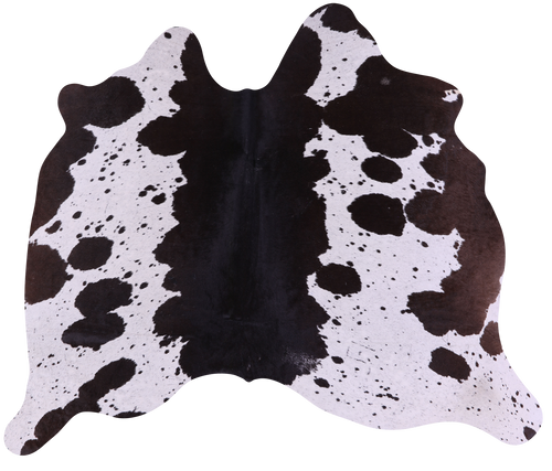 Brown & White Natural Cowhide Rug - Small 4' 8