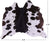 Brown & White Natural Cowhide Rug - Small 4' 8"H x 5' 6"W