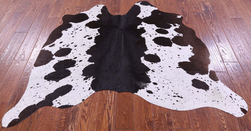 Brown & White Natural Cowhide Rug - Small 4' 8