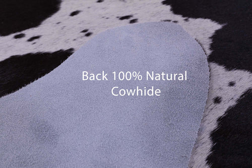 Brown & White Natural Cowhide Rug - Small 4' 8
