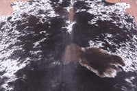 Thumbnail for Black Salt & Pepper Natural Cowhide Rug - Small 5' 0