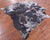 Black Salt & Pepper Natural Cowhide Rug - Small 5' 0"H x 5' 5"W
